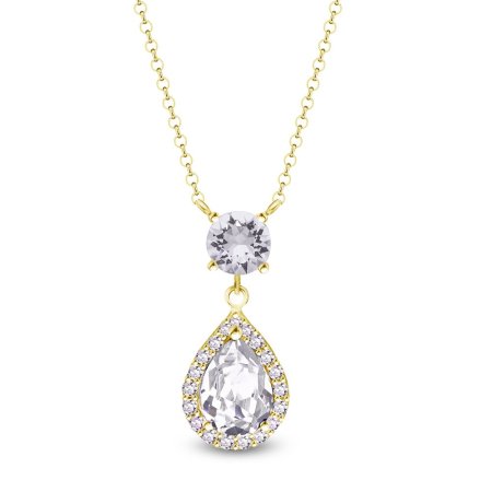 Strieborný náhrdelník s kryštálmi Swarovski Elements Briselle NCPG4320CC Krystal