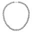 Perlový náhrdelník z riečnych perál so zapínaním z bieleho 14 karátového zlata 822028.3/9271B grey