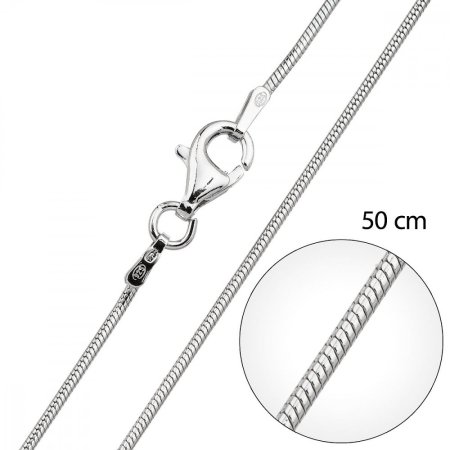 Stříbrný kulatý hadí řetízek 30002 délka 50 cm