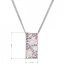Strieborný náhrdelník so Swarovski kryštálmi ružový obdĺžnik 32074.3 Magic Rose
