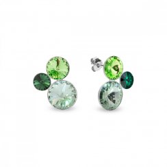 Strieborné náušnice zelené sa Swarovski Elements Sweetie K11223EM Emerald