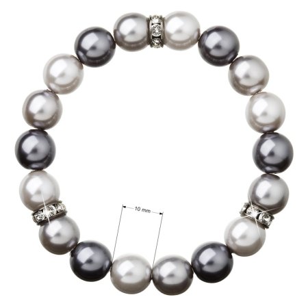 Náramok so Swarovski Elements šedá perla 33061.3 Grey