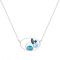 Náhrdelník modrý sa Swarovski Elements Artesia NO2201MIX1EMAQ Aquamarine