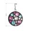 Přívěsek bižuterie se Swarovski krystaly fialový kulatý 54022.3 jet mix