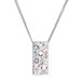Strieborný náhrdelník so Swarovski kryštálmi dúhový obdĺžnik 32074.2 AB