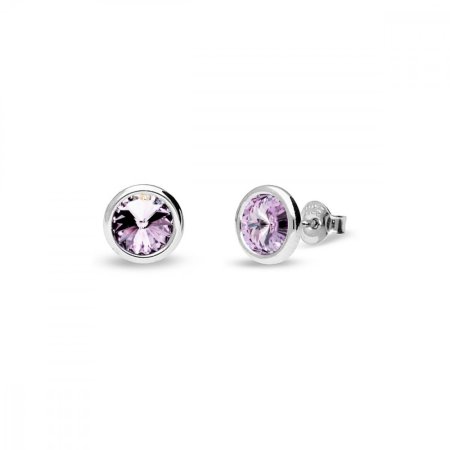 Náušnice fialové sa Swarovski Elements Tiny Bonbon Studs KR1122SS29V Violet 6 mm
