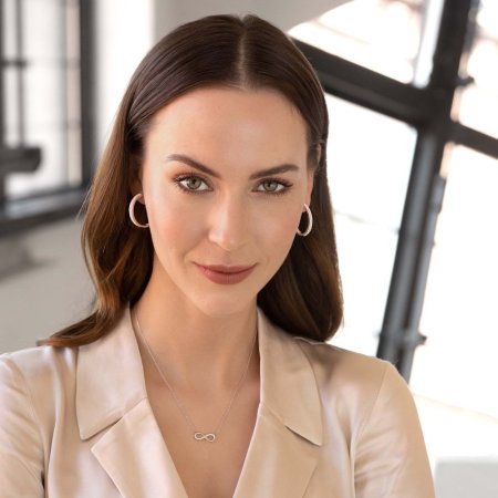 Stříbrné náušnice kruhy s krystaly Swarovski bílý kruh 31122.1 Krystal