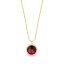 Náhrdelník červený strieborný pozlátený so Swarovski Elements Birthday Stone NBG1122SS29SC Scarlet - Október