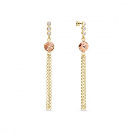 Náušnice oranžovej so Swarovski Elements Ballena KCG1122SS29LP Light Peach