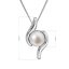 Strieborný náhrdelník s pravou riečnou perlou 22038.1 Biela