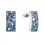 Stříbrné visací náušnice se Swarovski krystaly modrý obdélník 31303.3 Blue Style