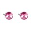 Náušnice Rivoli se Swarovski Elements Light Rose 8 mm