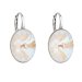 Strieborné náušnice visiace s kryštálmi Swarovski biely ovál 31275.4 Light Grey Delite