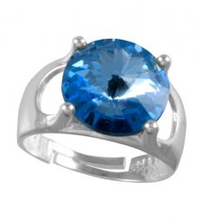 Prsteň so Swarovski Elements Rivoli Light Sapphire 12 mm