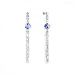 Náušnice modré sa Swarovski Elements Ballena KC1122SS29LS Light Sapphire