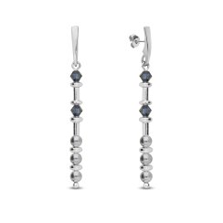 Náušnice modré se Swarovski Elements Clematis K58105328LGM Montana