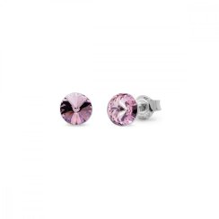 Náušnice fialové Rivoli se Swarovski Elements Sweet Candy Studs K1122SS29LAM Light Amethyst 6 mm