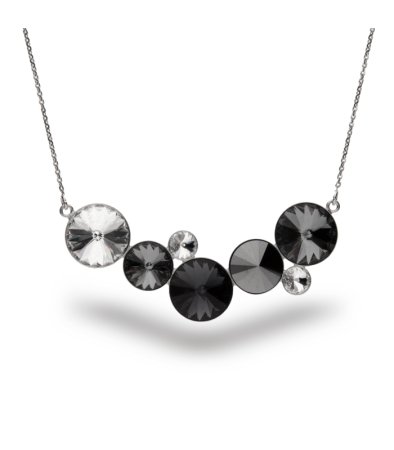 Náhrdelník so Swarovski Elements Lolly NK11227CSN1 Silver Night