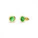 Náušnice zelené stříbrné pozlacené se Swarovski Elements Tiny Bonbon Studs KRG1122SS29PE Peridot 6 mm