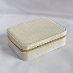 Šperkovnica obdĺžniková na zips SK0004 béžová