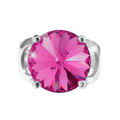 Prsten se Swarovski Elements Rivoli Fuchsia 12 mm