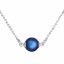 Stříbrný náhrdelník s tmavěmodrou matnou perlou 32068.3