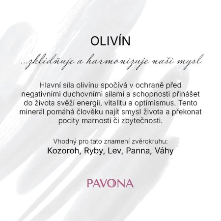 Náramek s minerálními kameny olivín 43056.3