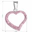 Stříbrný přívěsek s krystaly Swarovski růžové srdce 34093.3 Rose