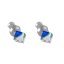 Náušnice zelené se Swarovski Elements kostka Vitrail Medium 4 mm