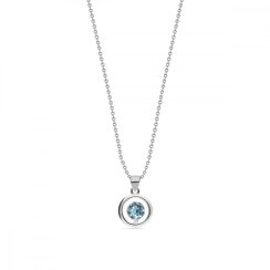Náhrdelník modrý so Swarovski Elements Punct NC1088SS18AQ Aqua