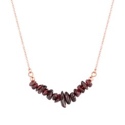 Náhrdelník s kameňom garnet 42037.3 oceľ