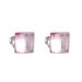 Náušnice ružové so Swarovski Elements diskoštvorec Light Rose 10 mm