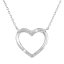 Stříbrný náhrdelník se zirkonem bílé srdce 12010.1