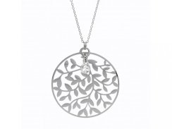 Náhrdelník vyřezávané lístky se Swarovski Elements Krystal