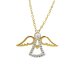 Náhrdelník z chirurgickej ocele s kryštálmi Swarovski Elements Anjel zlatý