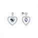 Náušnice modré sa Swarovski Elements Amour KCC28086DB Denim Blue
