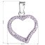 Strieborný prívesok s kryštálmi Swarovski fialové srdce 34093.3 Violet