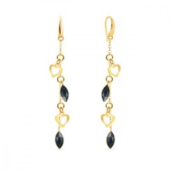Náušnice černé se Swarovski Elements Euphoria KWGROLO22014GT Graphite