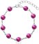 Náramek Rivoli se Swarovski Elements Fuchsia 8 mm