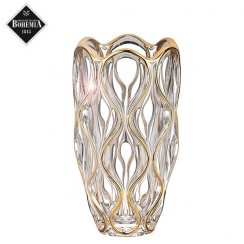 Luxusní skleněná váza zlatá Ocean Gold 30 cm
