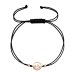 Kabbalah pozlacený rose gold náramek hory 13090.1 černý