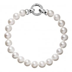 Perlový náramok z pravých riečnych perál biely 23030.1