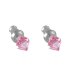 Náušnice ružové so Swarovski Elements kocka ružová Light Rose 4 mm