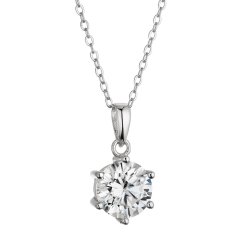 Stříbrný náhrdelník MIA 12M00004 moissanite