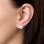 Stříbrné náušnice pecky s bílou říční perlou 21004.1 8 mm