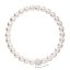 Perlový náramek bílý s křišťály Preciosa 33115.1 Bílá