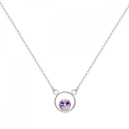 Náhrdelník fialový so Swarovski Elements Fame NOM1122SS29VL Vitrail Light