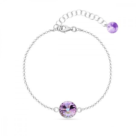Náramek fialovo-měnivý se Swarovski Elements Candy B1122SS47VL Vitrail Light