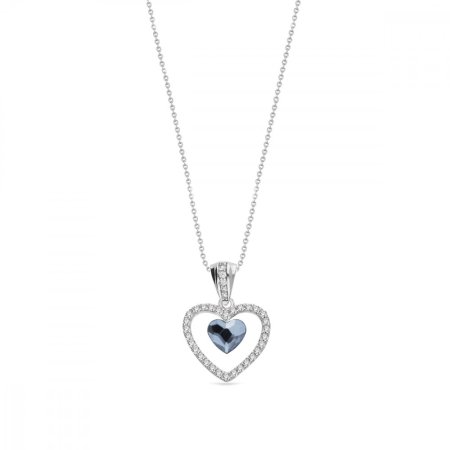 Náhrdelník modrý sa Swarovski Elements Amour NCC28086DB Denim Blue
