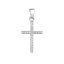Stříbrný přívěsek křížek se zirkony bílý 14023.1